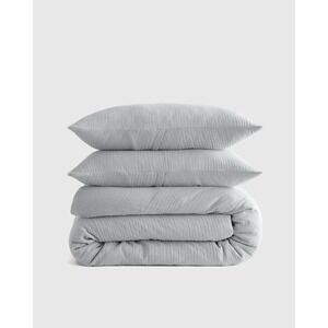 Quince Organic Cotton Gauze Duvet Cover Set King/Cal King Light Grey Mist Shams
